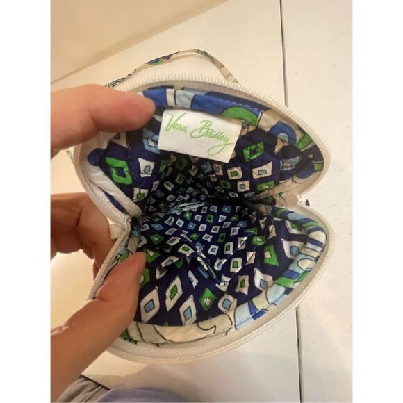 Vera Bradley blue green white Chrissy body purse - Picture 4 of 7